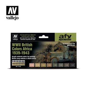 Vallejo 71622 Couleurs britanniques de la Seconde Guerre mondiale Afrique 1939-1943 8 x 17 ml