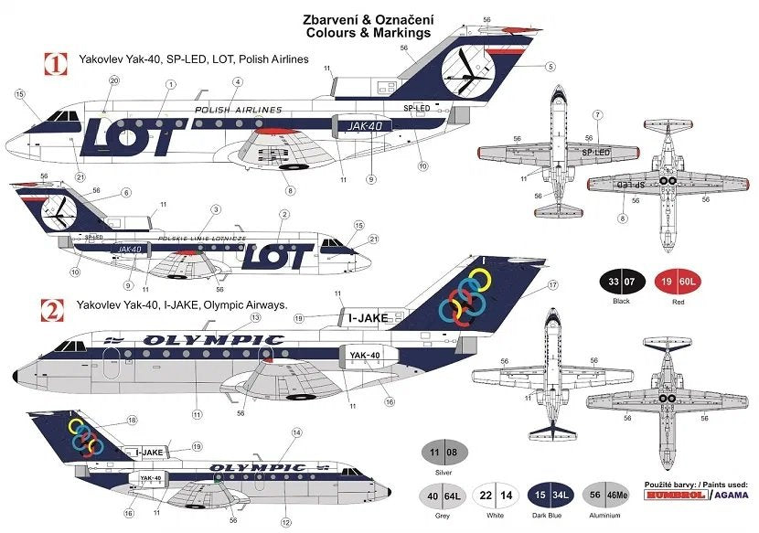 AZ Modèle AZ14422 Jak-40 LOT/Olympique 1/144 – immagine 2