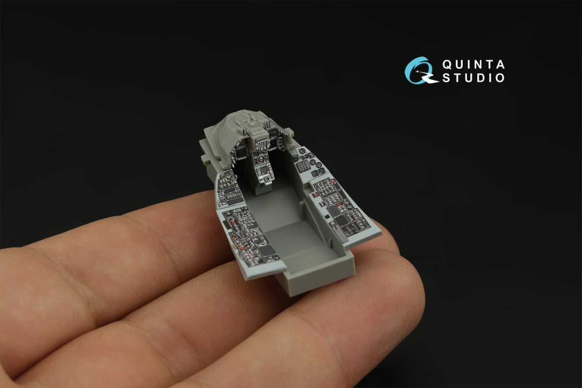 Intérieur coloré imprimé en 3D sur papier décalcomanie (outillage Kinetic 2022) pour F-16C Block 25 de Quinta Studio (échelle 1/48) (petite version) – image 10