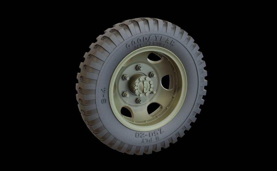 Ensemble de roues de route Panzer Art RE35-314 GMC (Goodyear) 1/35 – Bild 2