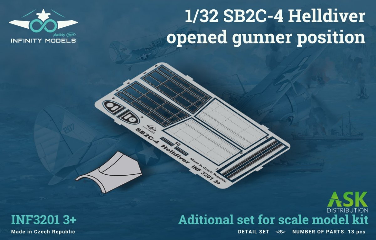 Infinity Models INF3201-03+ SB2C-4 Helldiver poste de mitrailleur ouvert 1/32