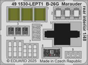 Eduard 491530 B-26G Marauder intérieur arrière ICM 1/48 – image 2