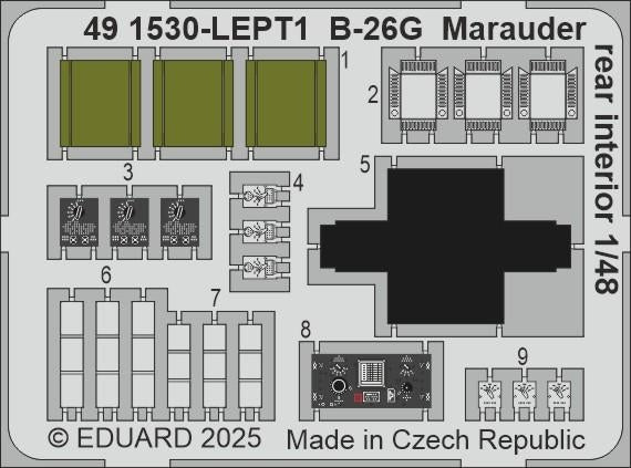 Eduard 491530 B-26G Marauder intérieur arrière ICM 1/48 – image 2