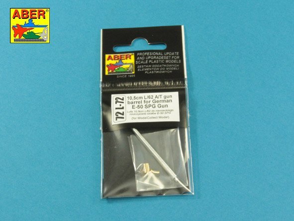 Canon Aber 72L-72 de 10,5 cm L/62 A/T pour le chasseur de chars allemand E50 SPG