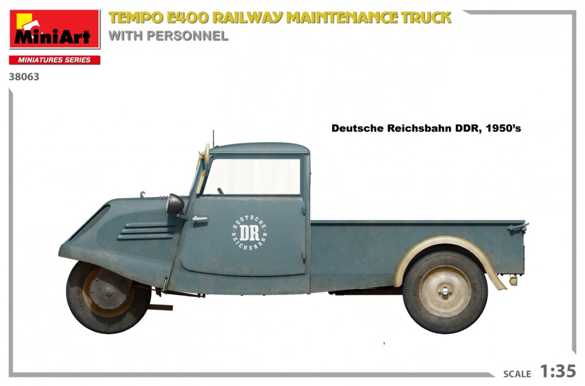 MiniArt 38063 Tempo E400 railway maintenance truck with personnel 1/35 – zdjęcie 4