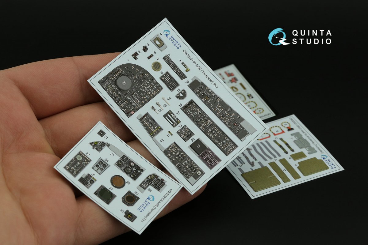 Intérieur imprimé en 3D et coloré sur papier décalcomanie Quinta Studio QD32106 A-6E Intruder (Trumpeter) 1/32 – Bild 6