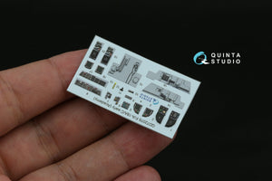 Intérieur imprimé en 3D et coloré sur papier décalcomanie Quinta Studio QD72076 F/A-18A/C (première génération) (Academy) 1/72  – image 5