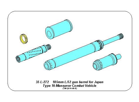 Canon Aber 35L-272 de 105 mm L/52 pour char japonais Type 16 MCV
