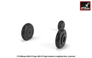 Armory Models AW72053 Roues Mikoyan MiG-9 Fargo / MiG-15 Fagot (première version) avec pneus lestés 1/72 – imagen 4