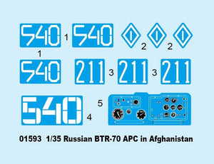 Trumpeter 01593 Véhicule blindé de transport de troupes russe BTR-70 en Afghanistan (1/35) – Bild 4