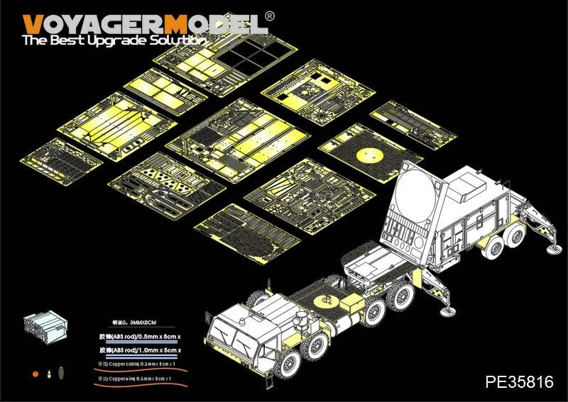 Maquette Voyager PE35816 Radar moderne USAN/MPQ-53 avec tracteur M983 (pour TRUMPETER 01021+01022) 1/35