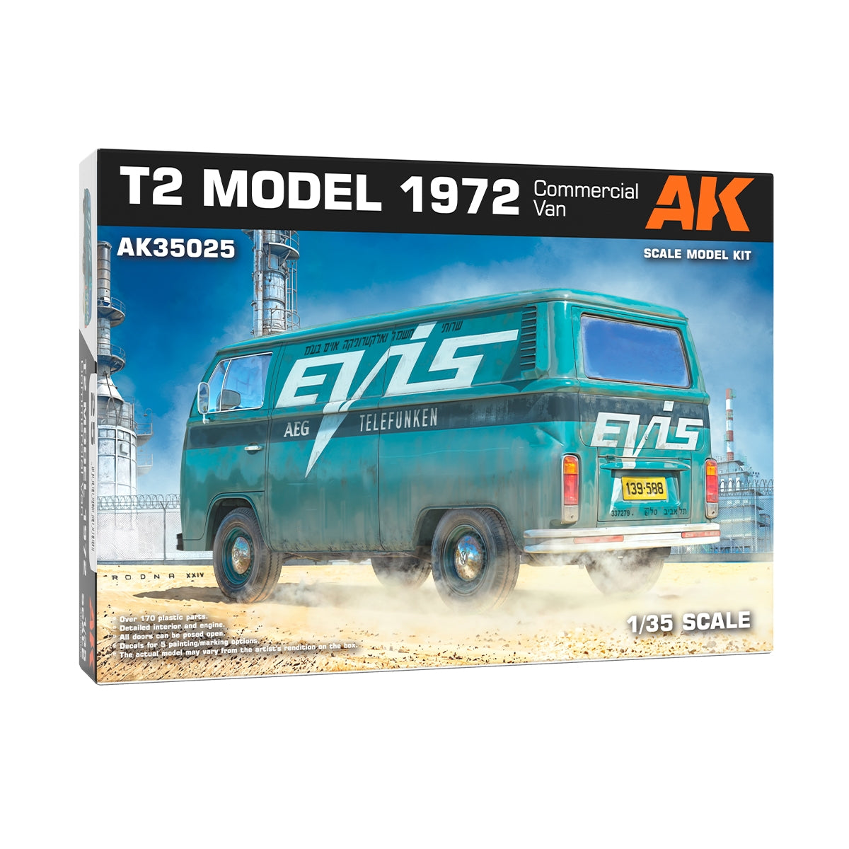 AK Interactive AK35025 T2 Modèle 1972 Fourgonnette commerciale 1/35