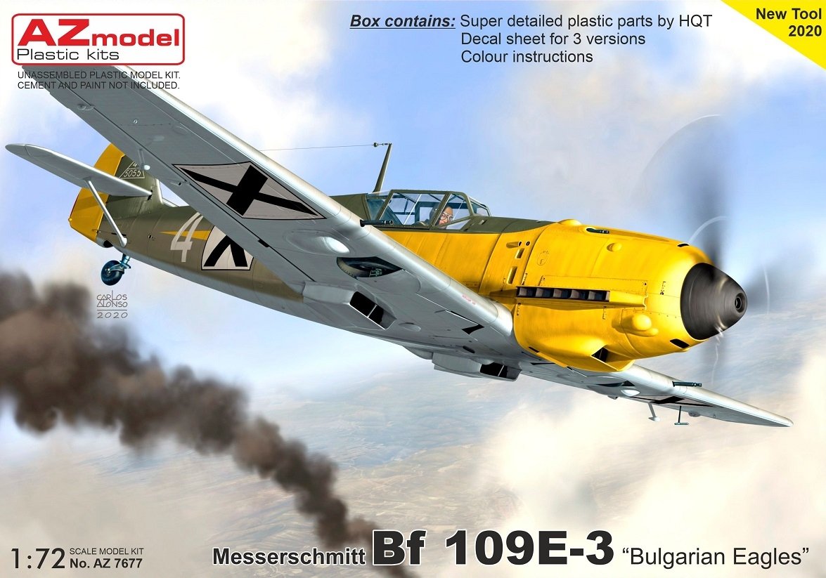 Maquette AZ AZ7677 Bf 109E-3 « Aigles bulgares » au 1/72