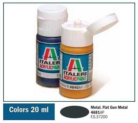Italeri 4681AP FLAT GUN METAL 20ml
