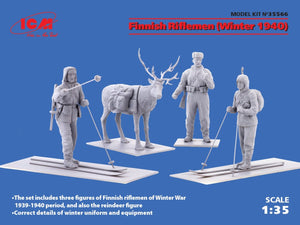 ICM 35566 Fusiliers finlandais (Hiver 1940) (4 figurines - 3 fusiliers, 1 renne) – image 2