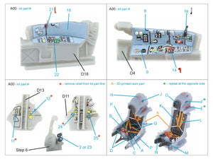 Intérieur imprimé en 3D et coloré sur papier décalcomanie (Modelsvit) pour le Su-17UM3 de Quinta Studio QD+72167 (avec pièce en résine imprimée en 3D) à l&amp;#39;échelle 1/72 – image 3