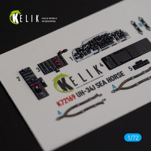 Kelik K72169 UH-34J SEA HORSE - interior 3D decals for Italeri kit 1/72