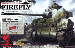 Asuka 35-009SA Sherman FireFly VC avec marquages ​​polonais 1/35