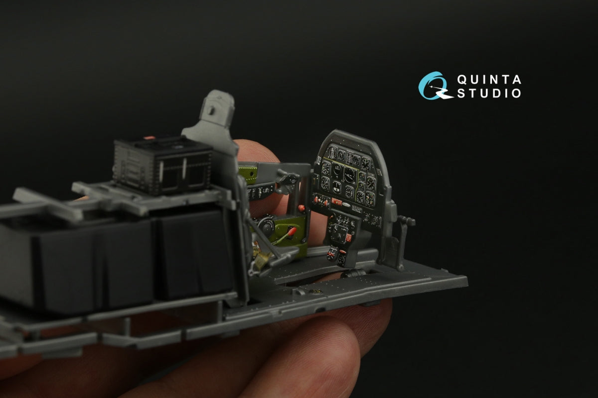 Intérieur imprimé en 3D et coloré sur papier décalcomanie (Zoukei-Mura SWS) pour le P-51D Mustang de Quinta Studio QD32145, échelle 1/32 – immagine 8