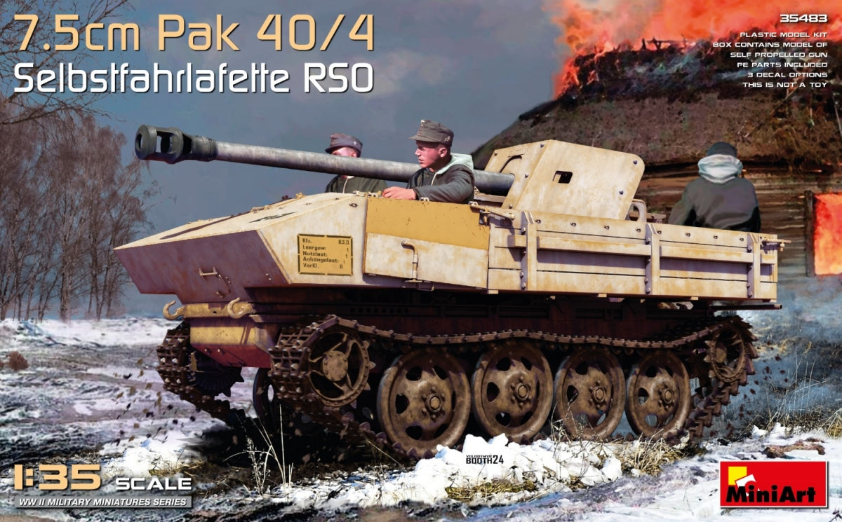MiniArt 35483 7,5 cm paquet 40/4. Selbstfahrlafette RSO 1/35 