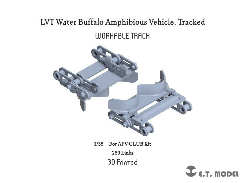 ET Model P35-028 LVT Véhicule amphibie buffle d&amp;#39;eau, chenilles fonctionnelles (impression 3D) 1/35