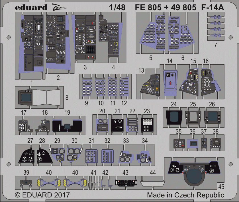 Intérieur du F-14A Eduard 49805 TAMIYA 1/48 