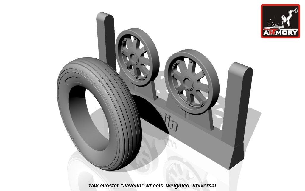 Roues Armory Models AW48401 Gloster Javeline, lestées 1/48 – image 3