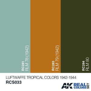 AK Interactive RCS033 LUFTWAFFE COULEURS TROPICALES 1942-1944 3 x 10 ml – immagine 2