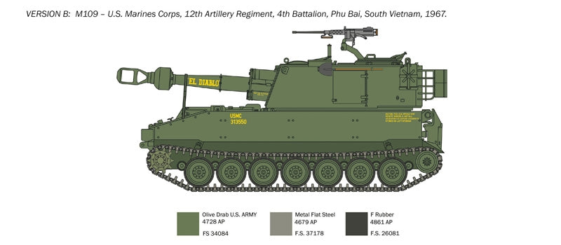 Italeri 6589 M109 A2/A3/G 1/35 – immagine 9