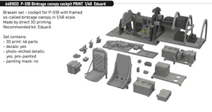 Eduard 6481033 P-51B Cockpit à verrière en cage d&amp;#39;oiseau - Impression EDUARD 1/48 – image 2