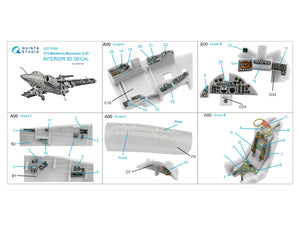 Intérieur imprimé en 3D et coloré sur papier décalcomanie Quinta Studio QD72095 Blackburn Buccaneer S.2C (Airfix) 1/72  – immagine 2