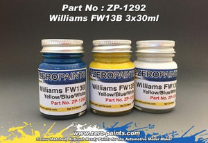 Peinture Zero Paints ZP-1292 Williams Renault FW13B - 3 x 30 ml