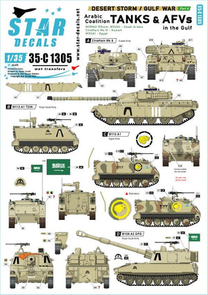 Star Decals 35-C1305 Tempête du désert 5 1/35