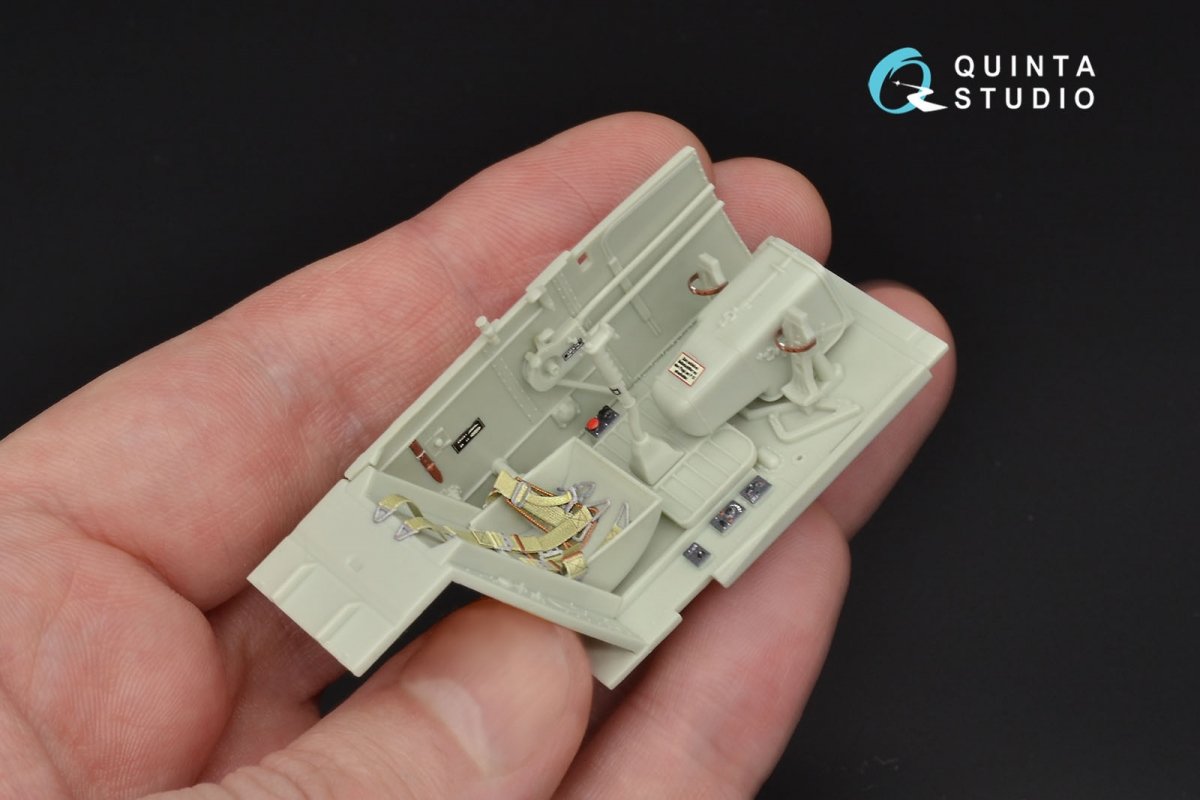 Intérieur imprimé en 3D et coloré sur papier décalcomanie Quinta Studio QD32045 Bf 109G-10 (pour maquette Revell) 1/32 – Bild 6