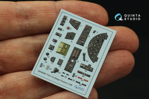 Intérieur imprimé en 3D et coloré sur papier décalcomanie Quinta Studio QD48367 F4U-1A (Magic Factory) 1/48 – immagine 3