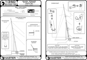 Master SM-350-100 RMS Titanic (Olympic, Britannic) – ensemble de mâts (1/350) – image 3