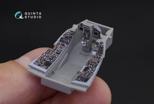 Intérieur imprimé en 3D et coloré sur papier décalcomanie Quinta Studio QD48194 F-16C (pour kit Kinetic) 1/48 – imagen 6