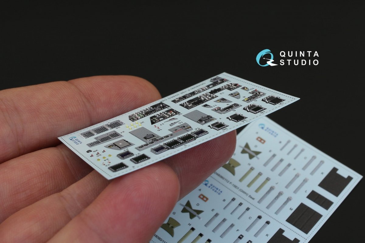 Intérieur imprimé en 3D et coloré sur papier décalcomanie Quinta Studio QD48090 F-15E (pour kit GWH) 1/48 – image 4