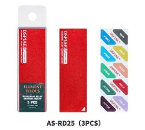 DSPIAE AS-RD25 PLANCHE À PONCER EN ALLIAGE D&amp;#39;ALUMINIUM ROUGE 3 PIÈCES / Support en aluminium pour papier de verre
