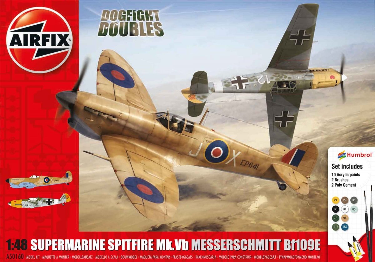Airfix 50160 Supermarine Spitfire MkVb Messerschmitt Bf109E Model Kit