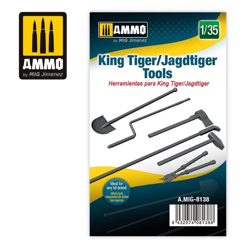 Munitions du Mig 8138 King Tiger/Jagdtiger Outils 1/35