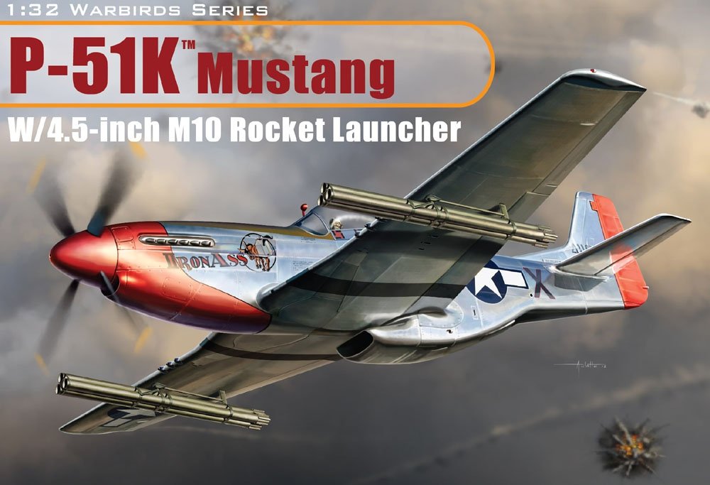 Dragon 3224 P-51K Mustang avec lance-roquettes M10 de 4,5 pouces (1/32)