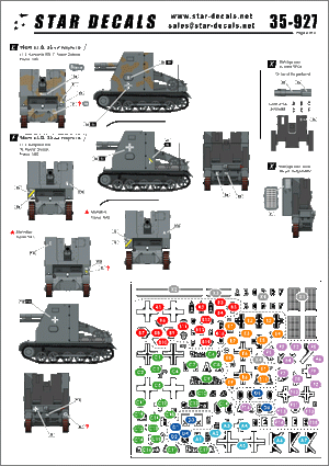 Star Decals 35-927 Bison I 15cm sIG 33 au PzKpfw IB 1/35  – immagine 2