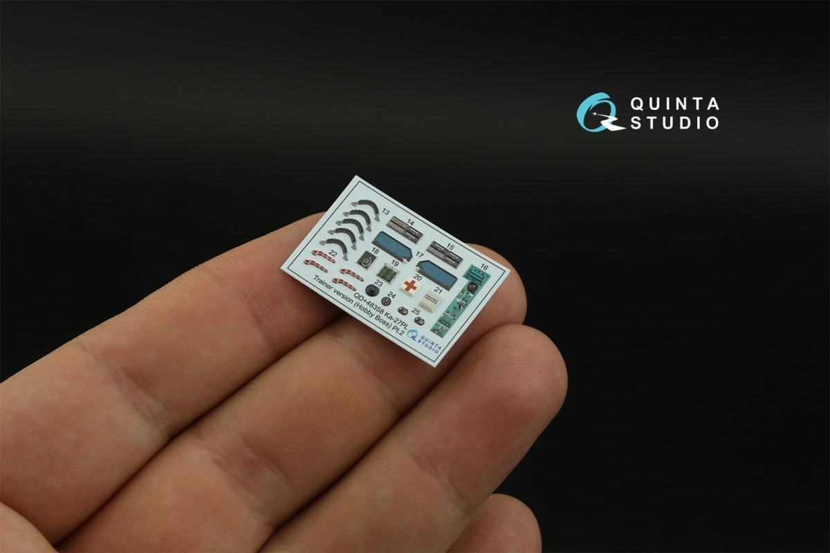 Quinta Studio QD+48358 Ka-27PL Version d&amp;#39;entraînement, intérieur coloré imprimé en 3D sur papier décalcomanie (Hobby Boss) (avec pièces en résine imprimées en 3D) 1/48 – Bild 5
