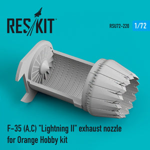 RESKIT RSU72-0220 F-35 (A,C) « LIGHTNING II » TUYÈRE D&amp;#39;ÉCHAPPEMENT POUR MAQUETTE ORANGE 1/72 – Bild 2