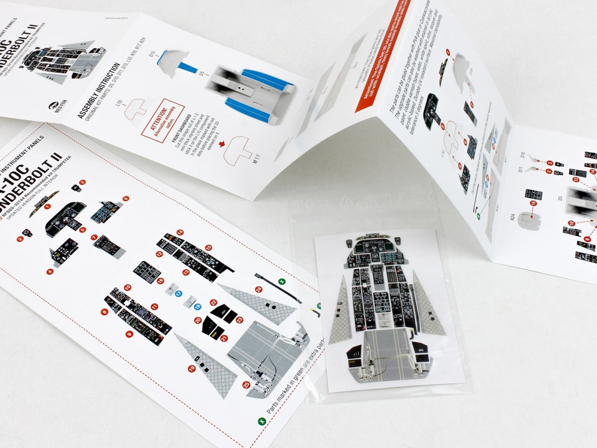 Red Fox Studio QS-32144 A-10C Thunderbolt II Intérieur complet mis à jour pour maquette Trumpeter en résine colorée 3D IP 1/32 – immagine 5