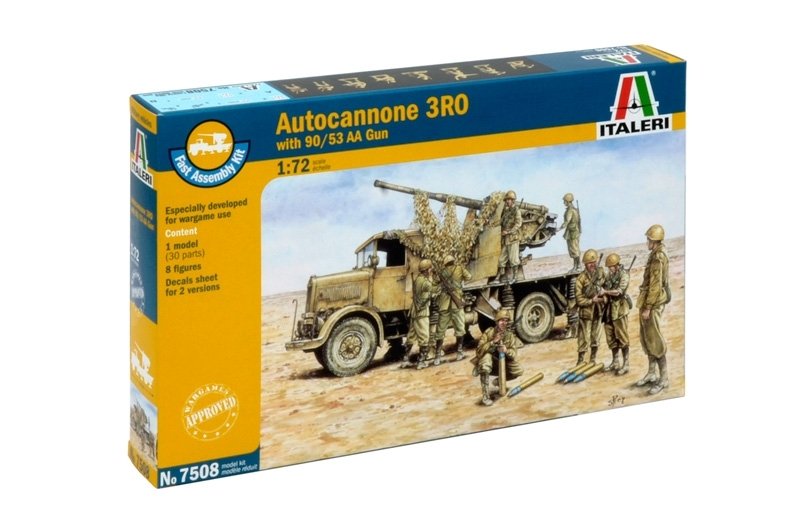Italeri 7508 Autocanon RO3 avec canon antiaérien 90/53 1/72