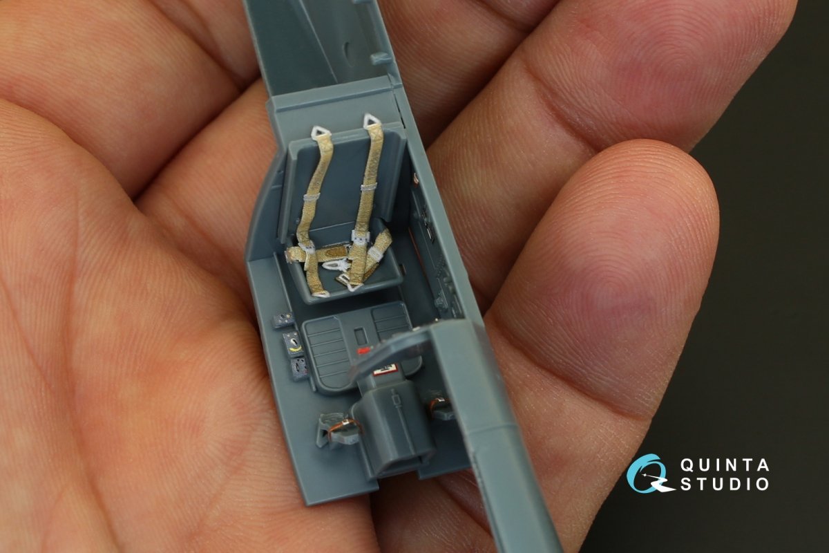 Intérieur imprimé en 3D et coloré sur papier décalcomanie Quinta Studio QD48075 Bf-109G-2 (pour kit Eduard) 1/48 – image 8