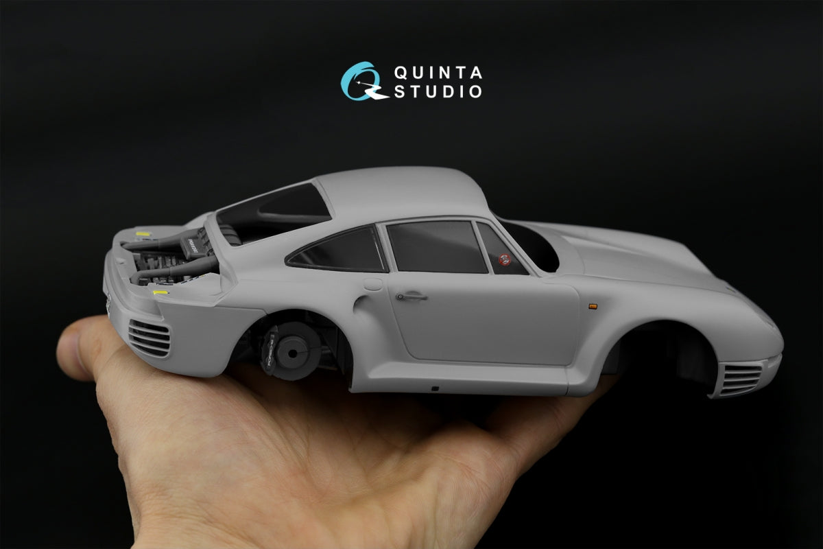 Intérieur imprimé en 3D et coloré sur papier décalcomanie Quinta Studio QD24003 Porsche 959 (Tamiya) 1/24 – imagen 12