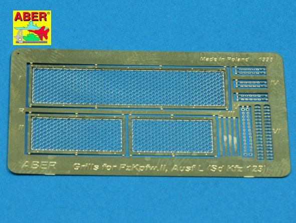 Grilles Aber 35G09 pour char allemand Pz.Kpfw. II, Ausf.L Luchs (SD.Kfz.123) (1/35)